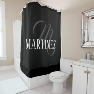 Black Elegant Personalized Last Name   Name