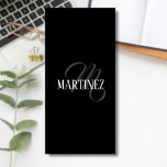 Black Elegant Personalized Last Name | Name Magnetic Notepad<br><div class="desc">Black Elegant Personalized Name. You can choose to add your name,  the name of a loved one,  or a special message. Whether it's a heartfelt gift for someone dear to you or a personal treat,  the choice is yours.</div>