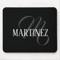 Black Elegant Personalized Last Name | Name