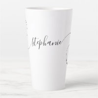 Black Elegant Script Curly Name