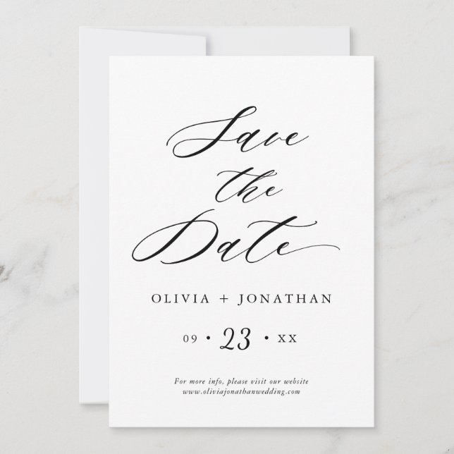 Black Elegant Script Typography Invitation (Front)