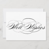 Black Elegant Script Well Wishes Wedding Sign