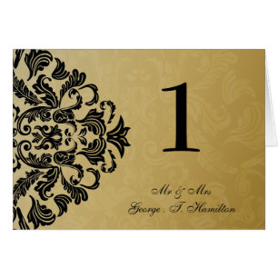 black Elegant table seating card