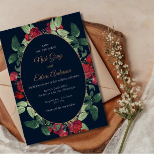 Black Elegant Vintage Goth Faire-part de mariage