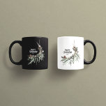 Black elegant watercolor botanical Christmas chic Mug<br><div class="desc">Black modern elegant rustic watercolor dried botanical floral muted colours holiday Christmas decor mug.</div>