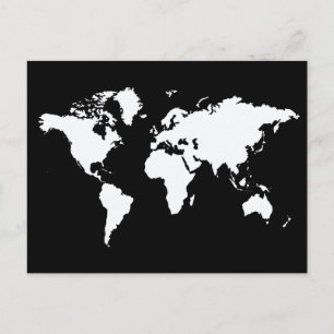 Black Elegant World Postcard