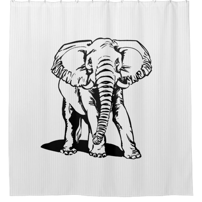 Black Elephant And White Stripes (Front)