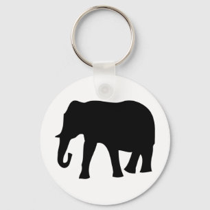 black elephant icon keychain