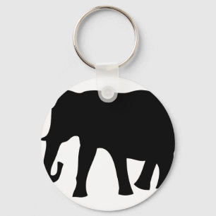 black elephant icon keychain
