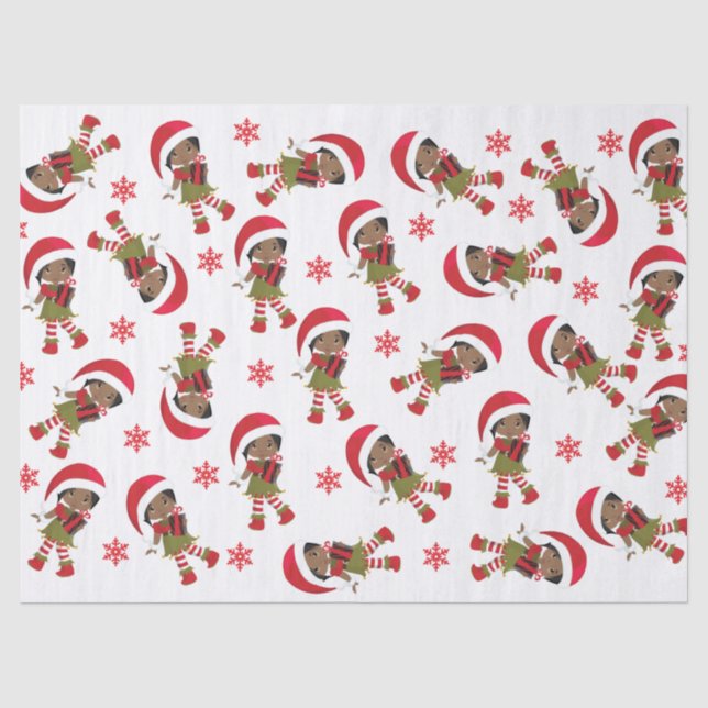 Black Elf Girl Tissue Paper (Front)