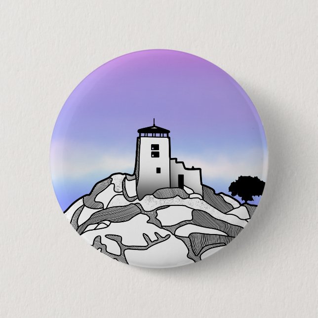 Black Elk Peak Mountains 2 Inch Round Button (Front)