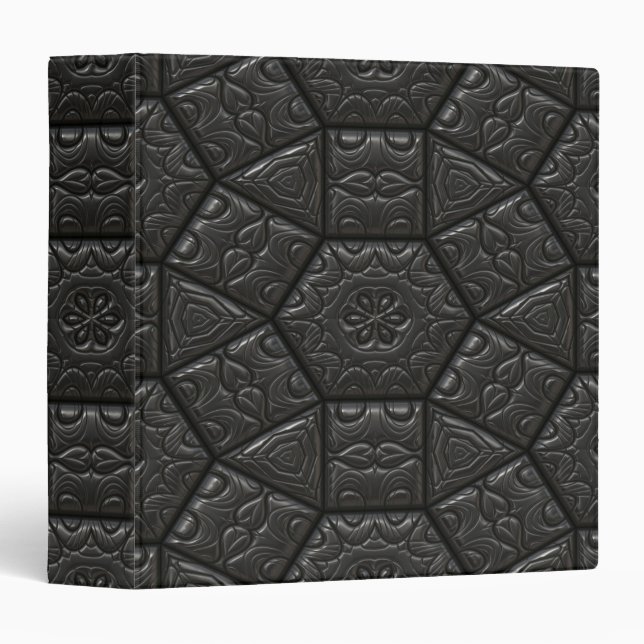 Black Embossed Leather-Look Avery 1-1/2" Binder (Front/Spine)