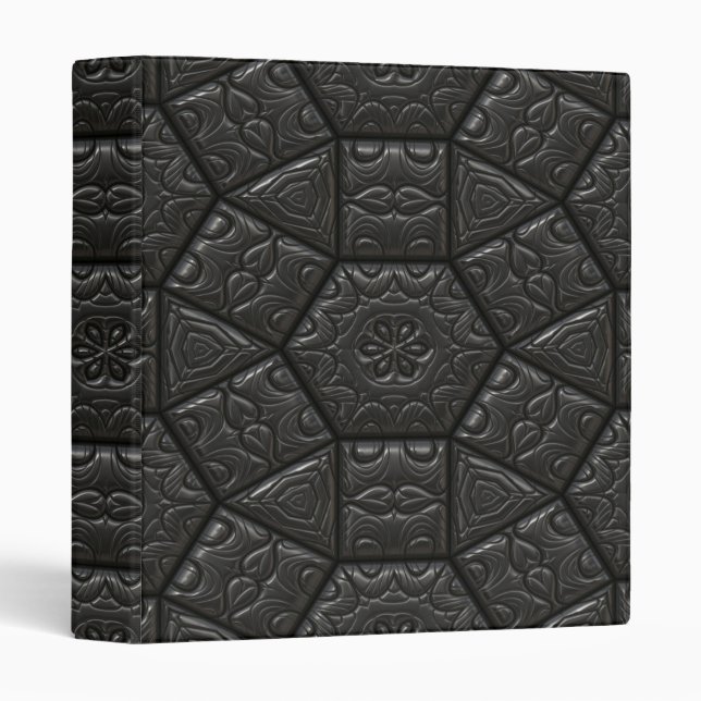 Black Embossed Leather-Look Avery 1" Binder (Front/Spine)