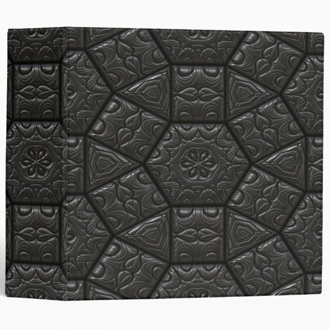 Black Embossed Leather-Look Avery 2" Binder (Front/Spine)
