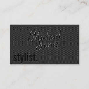 Black Embossed Look Stylist Business Card