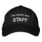 Black Embroidered Staff Cap Baseball Hat Custom