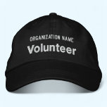 Black Embroidered Volunteer Hat Baseball Cap<br><div class="desc">Easily personalize this Alternative Apparel black volunteer hat with your own custom text. You can also customize it with your logo or other image. This chino twill cap style is 100% cotton. The "Flexfit Wool Cap" style have options to add your embroidery on the sides and back. Adjustable unisex style...</div>