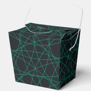 Black & Emerald Geometric Favour Box – Customizabl