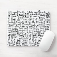 Black EMILY Name On White