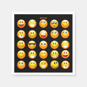 black emojis napkin