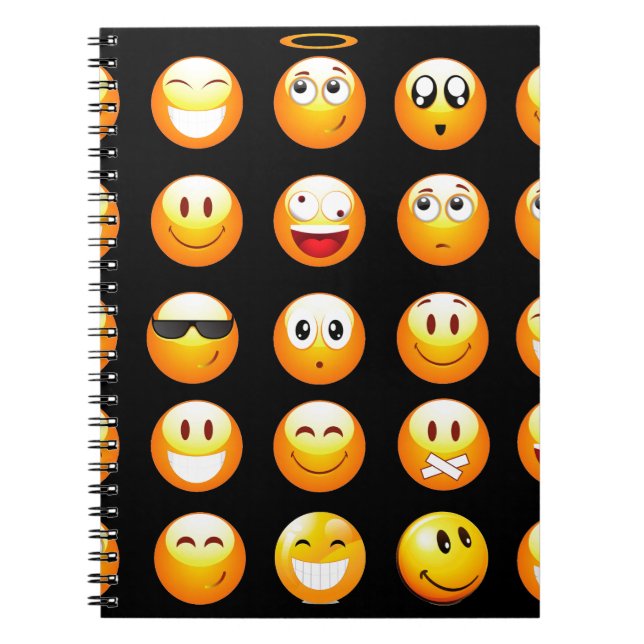 black emojis notebook (Front)