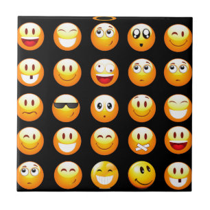 black emojis tile