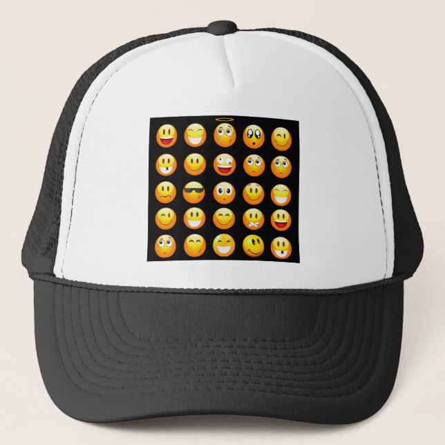 black emojis trucker hat (Front)