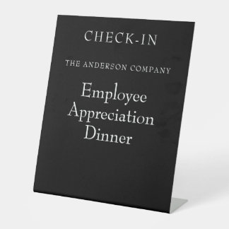 Black Employee Appreciation Event  Pedestal Sign