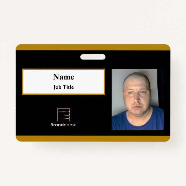 Black Employee ID Badge (Front)