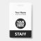Black Employee Name Business Logo Staff Tag