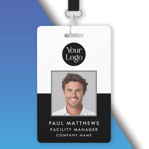 Black Employee Photo Company ID  Badge