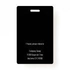 Black | Employee Photo ID Company Security