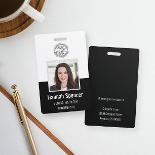 Black Employee Photo ID Company Security Badge