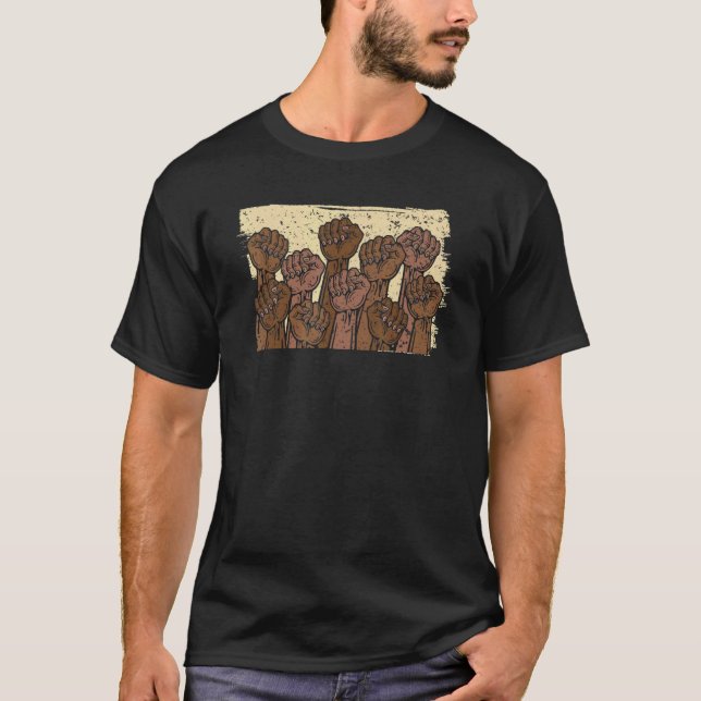 Black Empowerment Black Pride Melanin African Amer T-Shirt (Front)