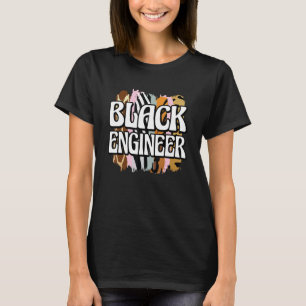 Black Engineer Leopard Print T-Shirt