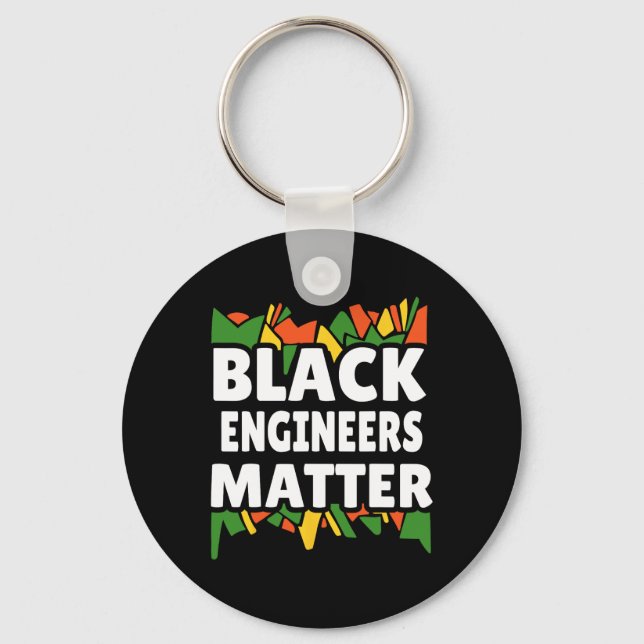Black Engineers Problem Black History Month Africa Keychain (Front)