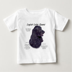 Black English Cocker Spaniel History Baby T-Shirt