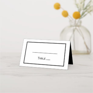 Black Escort Place Card Party Wedding Minimalist