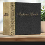 Black Estate Planning Important Family Documents Binder<br><div class="desc">A classy faux black leather estate planning binder with a gold flourish border. Perfect for storing your important family documents. Other designs and colours available. Designed for you by Blackberry Boulevard.</div>