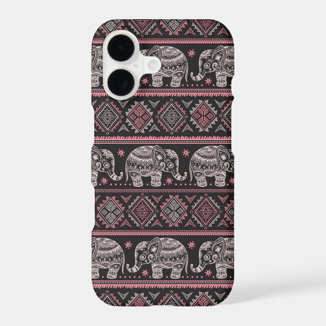 Black Ethnic Elephant Pattern (Back)