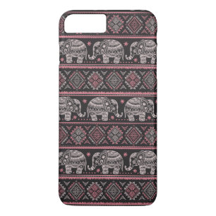 Black Ethnic Elephant Pattern iPhone 8 Plus/7 Plus Case
