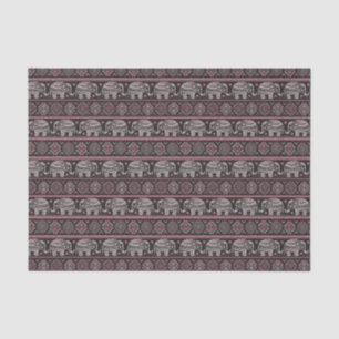 Black Ethnic Elephant Pattern Tissue Paper