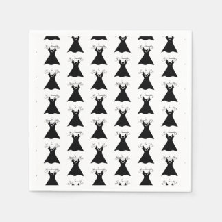 Black Evening Dress Napkin
