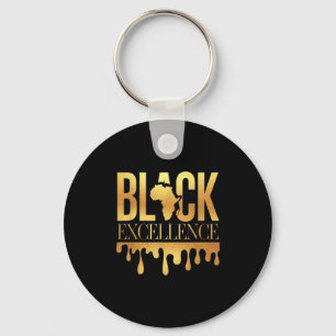 Black Excellence Black History Month Afro Motivati Keychain