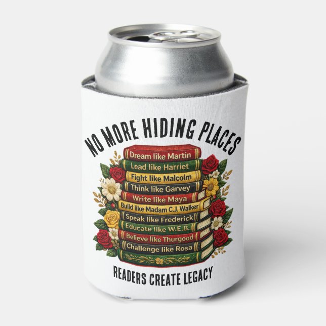 Black Excellence History Heroes Bookish Gift Can Cooler (Can Front)