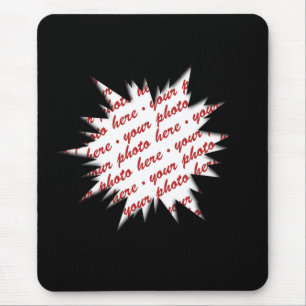 Black EXPLODE  Photo Frame Mouse Pad
