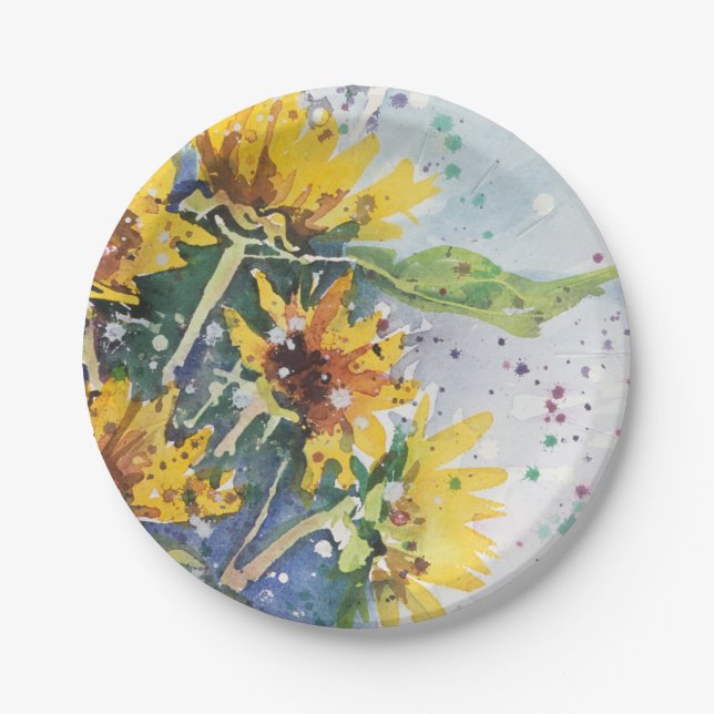 Black Eye Susan paper plate (Front)