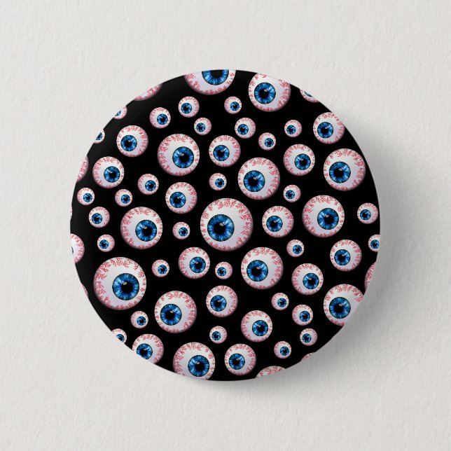 Black eyeball pattern 2 inch round button (Front)