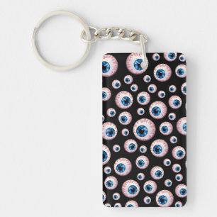Black eyeball pattern keychain