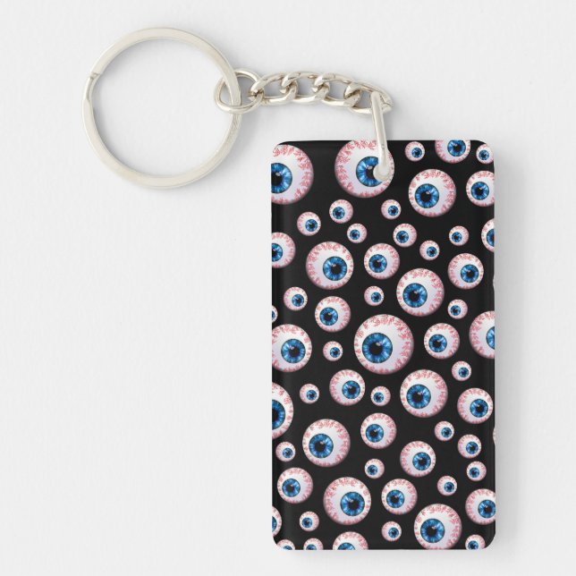 Black eyeball pattern keychain (Front)